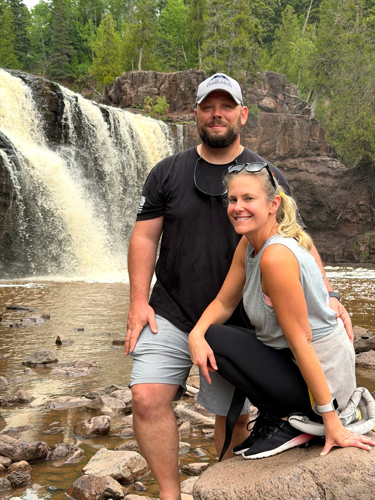 Keith Quick, owner of Blue Line Drafting & Design, with his wife Nicky