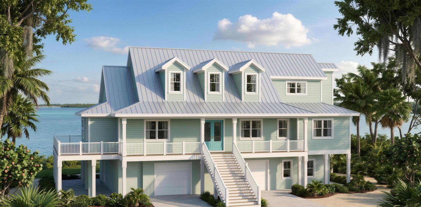 A full renovation and remodel of a coastal home on Manasota Key by Blue Line Drafting